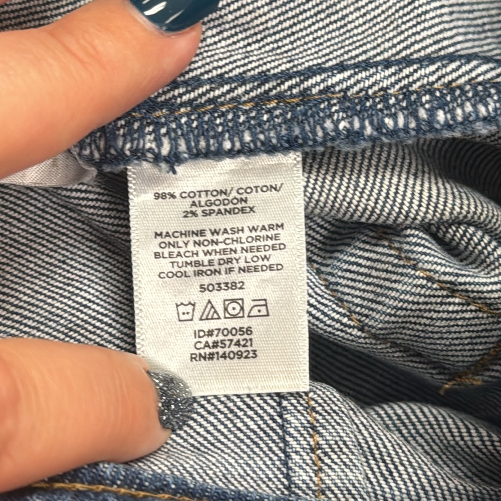LOFT Womens 12 Jean Skirt Buttons Down Front Pockets - Picture 7 of 7